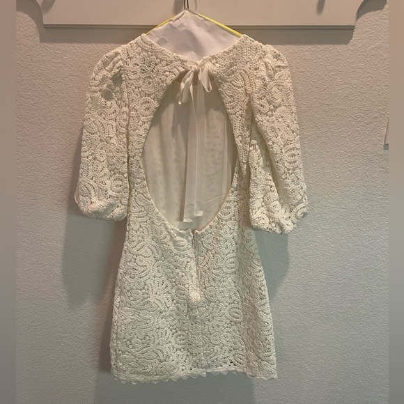 x REVOLVE Patrizia Mini Dress in Ivory - Picture 3 of 5